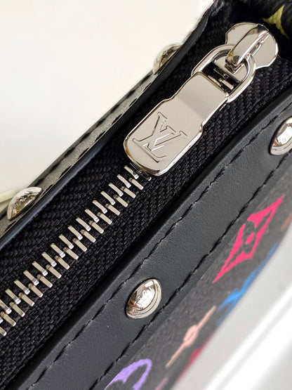 POCHETTE ACCESSOIRES 22 BAG IN MULTICOLOR MONOGRAM CANVAS AND COWHIDE