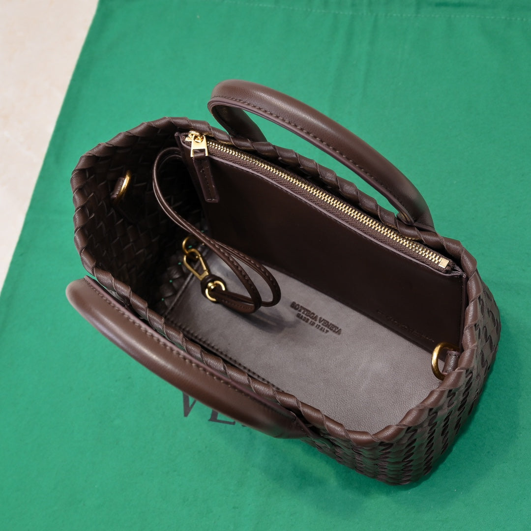 Mini Cabat 20cm Chocolate Lambskin Ghw