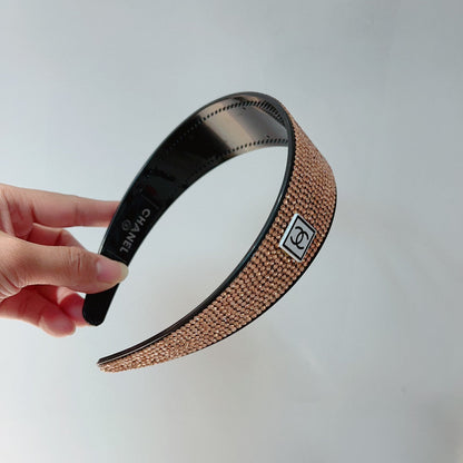 BROWN WITH CRYSTALS HAIRBAND RESIN FOR WOMEN 124677