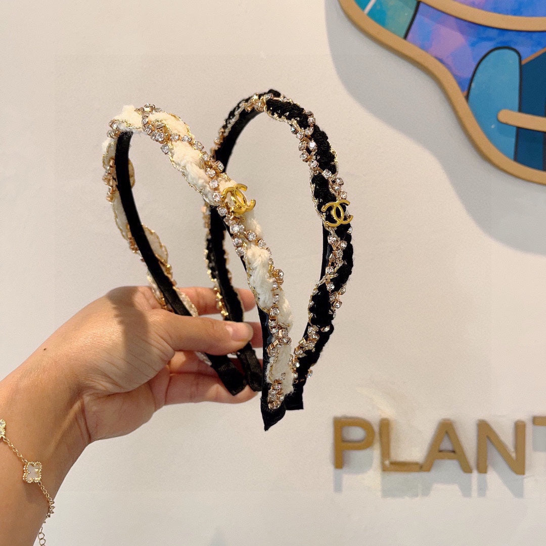 BLACK FABRIC WITH CRYSTAL HAIRBAND 417312