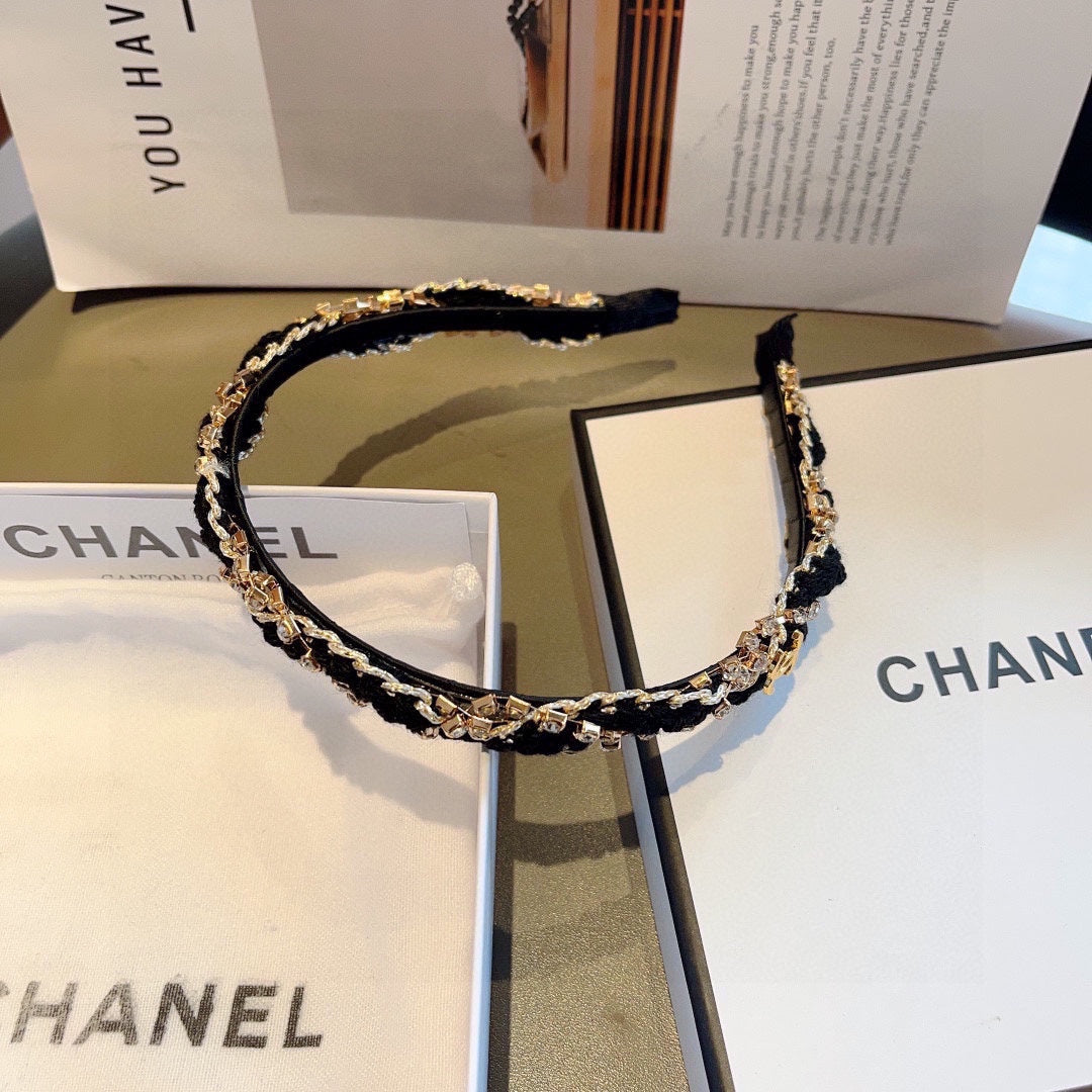 BLACK FABRIC WITH CRYSTAL HAIRBAND 417312