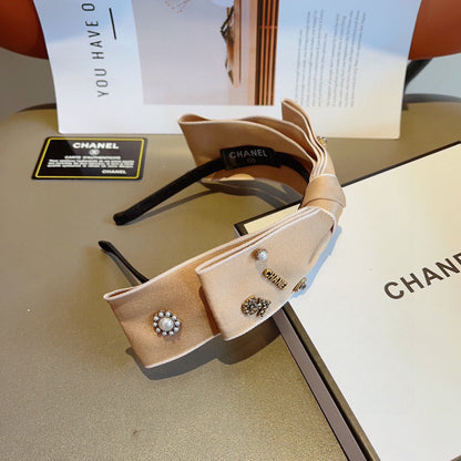 CAMEL BROWN SILK HAIRBAND 417315