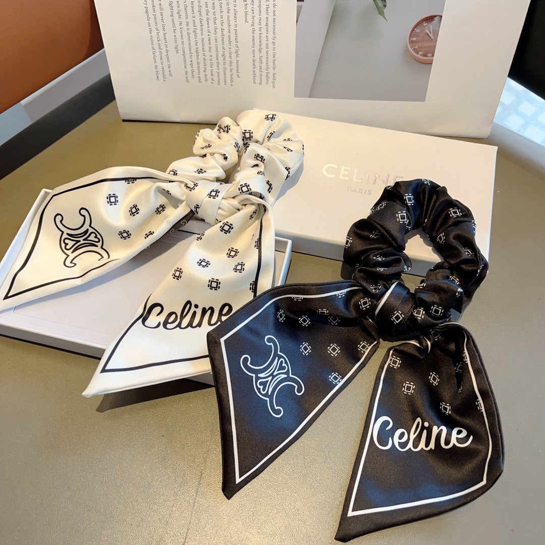 BLACK SILK SCRUNCHIE 420658