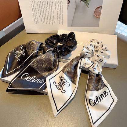 BLACK SILK SCRUNCHIE 420658