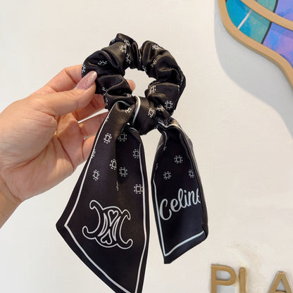 BLACK SILK SCRUNCHIE 420658