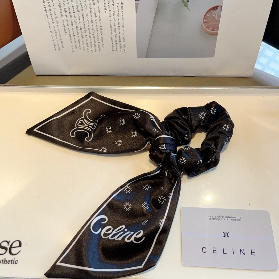 BLACK SILK SCRUNCHIE 420658