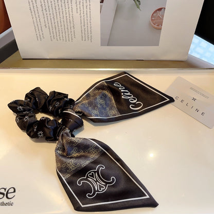 BLACK SILK SCRUNCHIE 420658