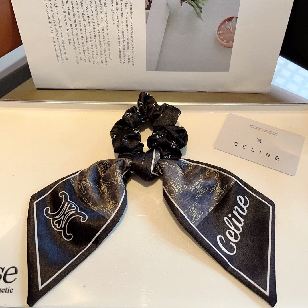 BLACK SILK SCRUNCHIE 420658