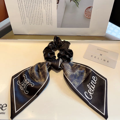 BLACK SILK SCRUNCHIE 420658