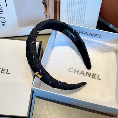 BLACK DENIM FABRIC HAIRBAND 432769