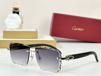 C DE RIMLESS RECTANGULAR FRAME SUNGLASSES 556093 IN METAL