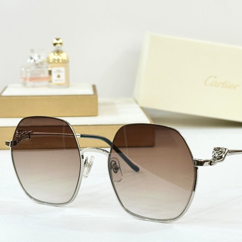 PANTHÈRE ROUND FRAME SUNGLASSES CT0267 IN METAL