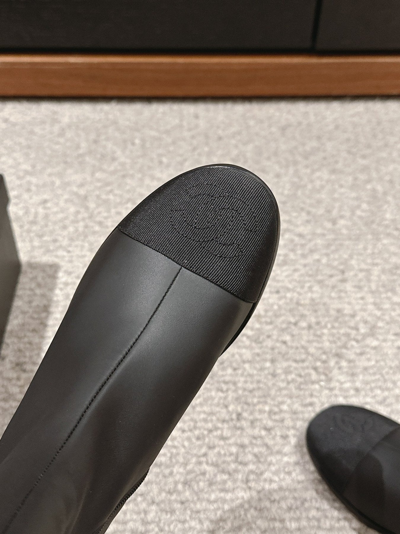 CC SHORT BOOTS IN BLACK LAMBSKIN AND FABRIC