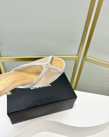 HIGH HEEL PEEP TOE IN WHITE BREATHABLE MESH