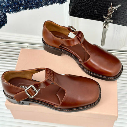Sandal Platform Chestnut Calfskin