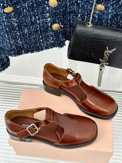 Sandal Platform Chestnut Calfskin