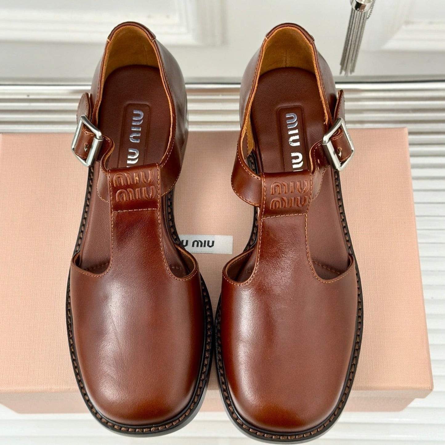 Sandal Platform Chestnut Calfskin