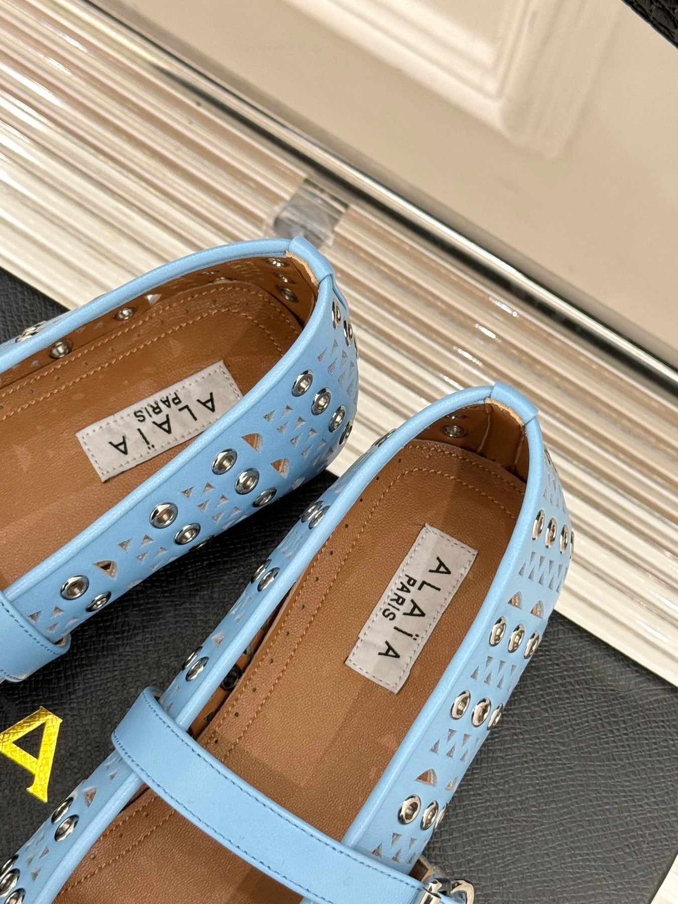 MARY JANE IN LIGHT BLUE CALFSKIN