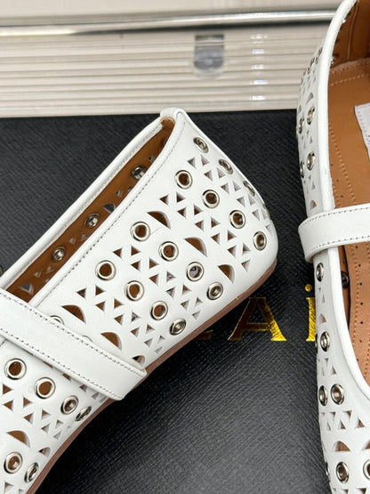 MARY JANE IN WHITE CALFSKIN