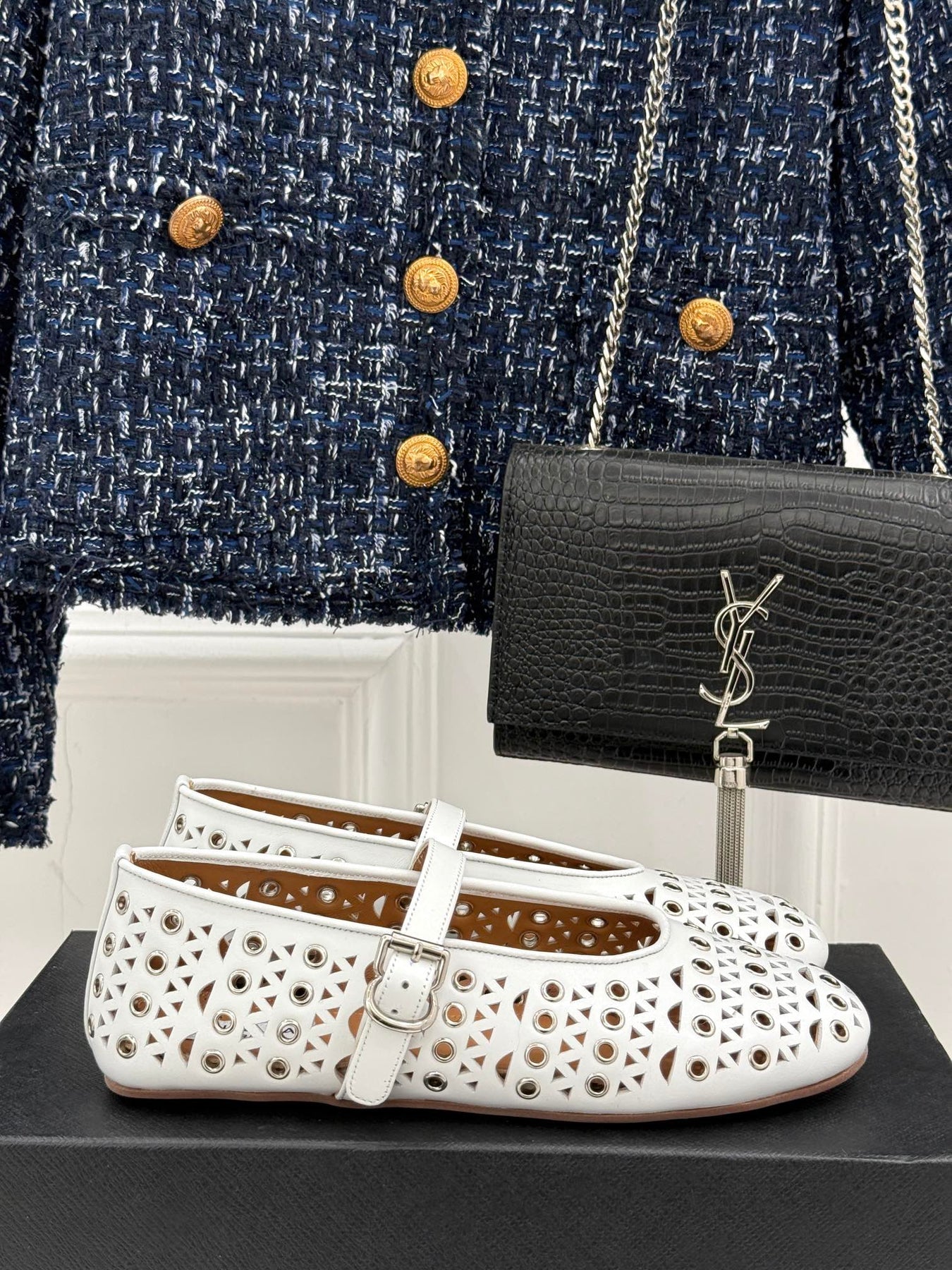 MARY JANE IN WHITE CALFSKIN