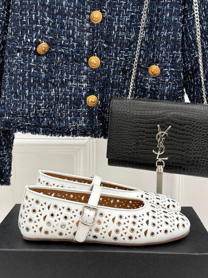 MARY JANE IN WHITE CALFSKIN