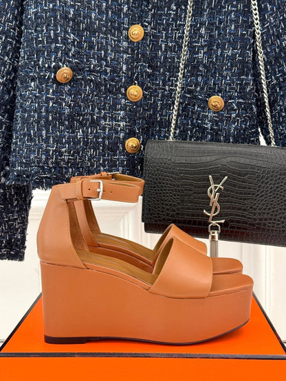 ILLUSION 35 SANDAL IN BRONZE BROWN CALFSKIN