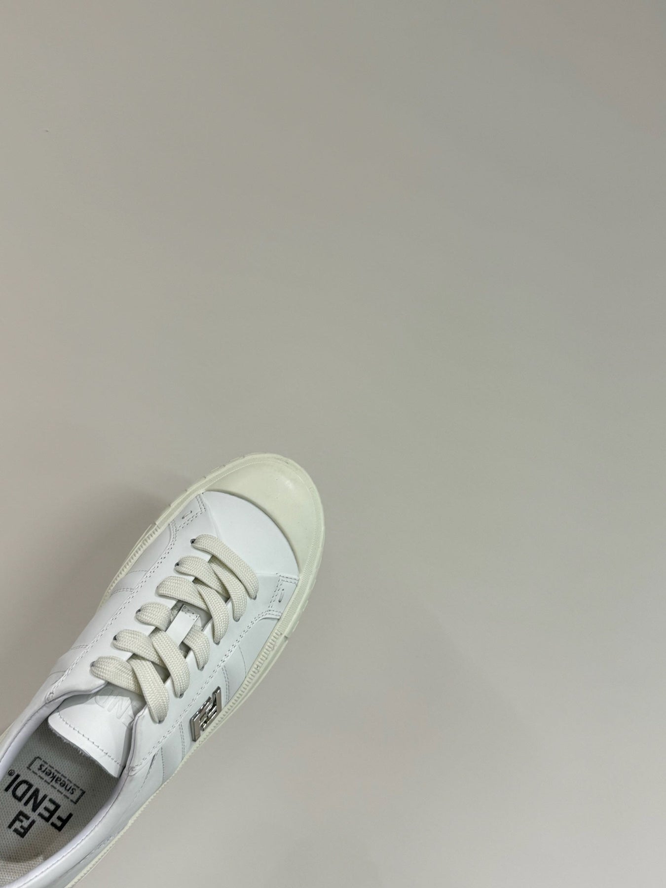 FF TRAINER SNEAKER IN WHITE CALFSKIN