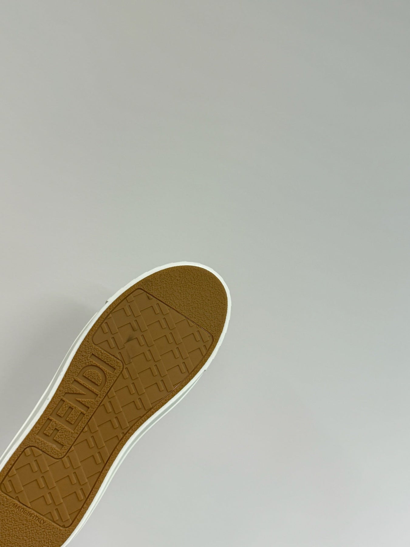 FF TRAINER SNEAKER IN WHITE CALFSKIN