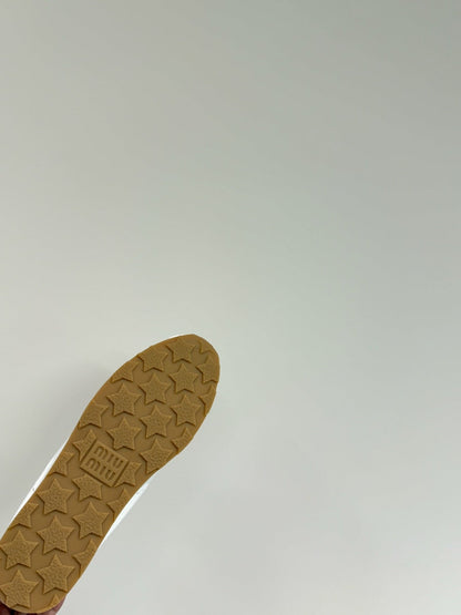 PLUME NAPPA SNEAKERS IN WHITE LAMBSKIN