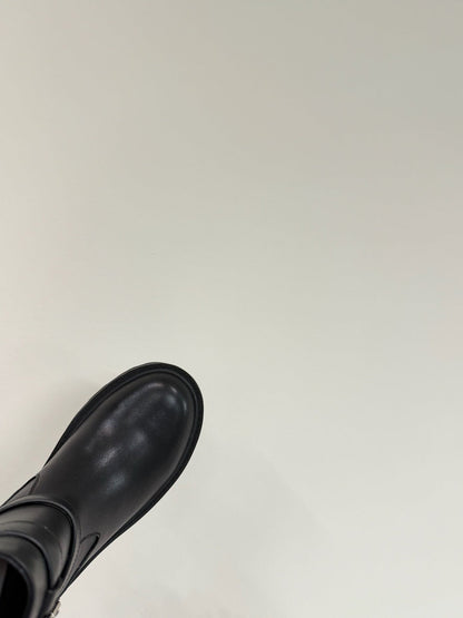 MAJOR ANKLE BOOT IN BLACK CALFSKIN