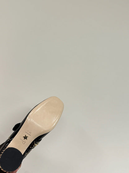 BELLE-D HEELED ANKLE BOOT BLACK PATENT CALFSKIN