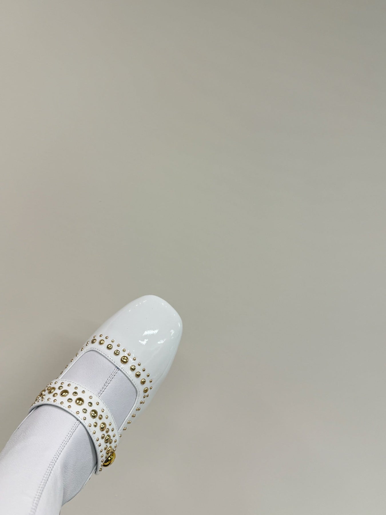 BELLE-D HEELED BOOT WHITE PATENT CALFSKIN