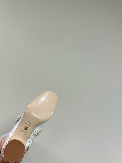 BELLE-D HEELED BOOT WHITE PATENT CALFSKIN