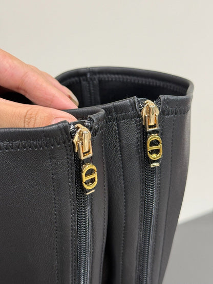 BELLE-D HEELED BOOT BLACK PATENT CALFSKIN