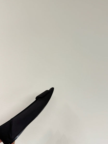 POPPY BALLET FLATS IN BLACK SILK