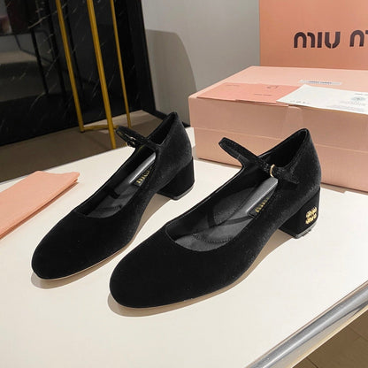 MARY JANE SHOES CLASSIC BLACK SUEDE