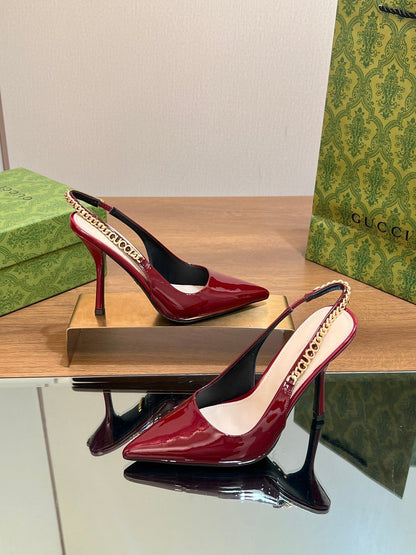 GG SIGNORIA SLINGBACK PUMP BLOOD LAMBSKIN