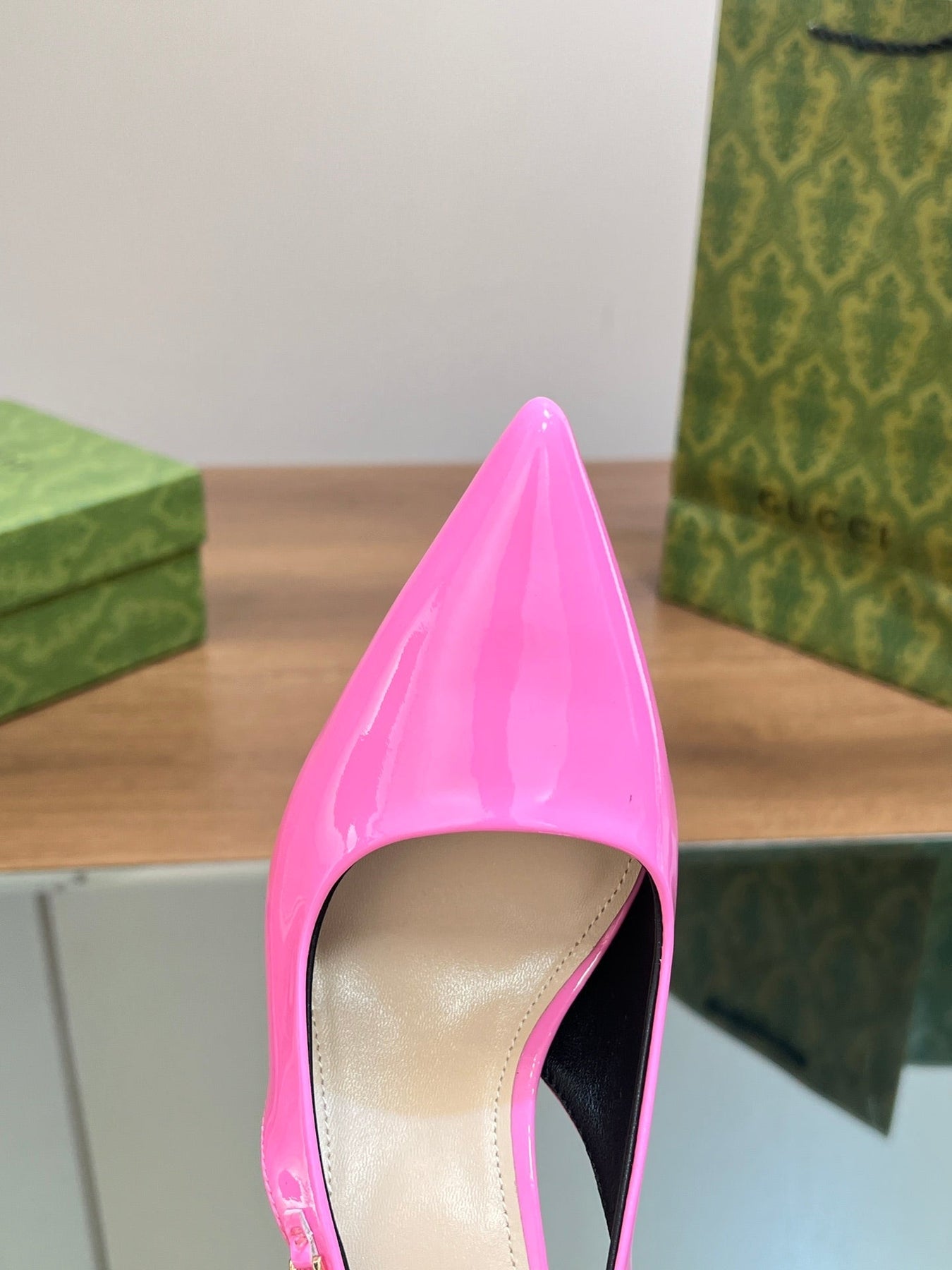 GG SIGNORIA SLINGBACK PUMP BRIGHT PINK LAMBSKIN