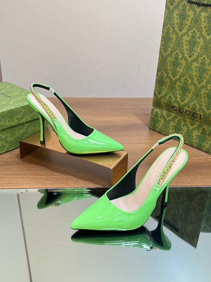 GG SIGNORIA SLINGBACK PUMP SHAMROCK LAMBSKIN