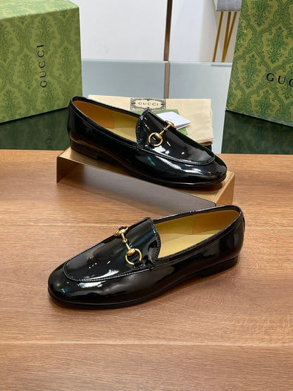 GG JORDAAN LOAFER GLOSSY BLACK LAMBSKIN