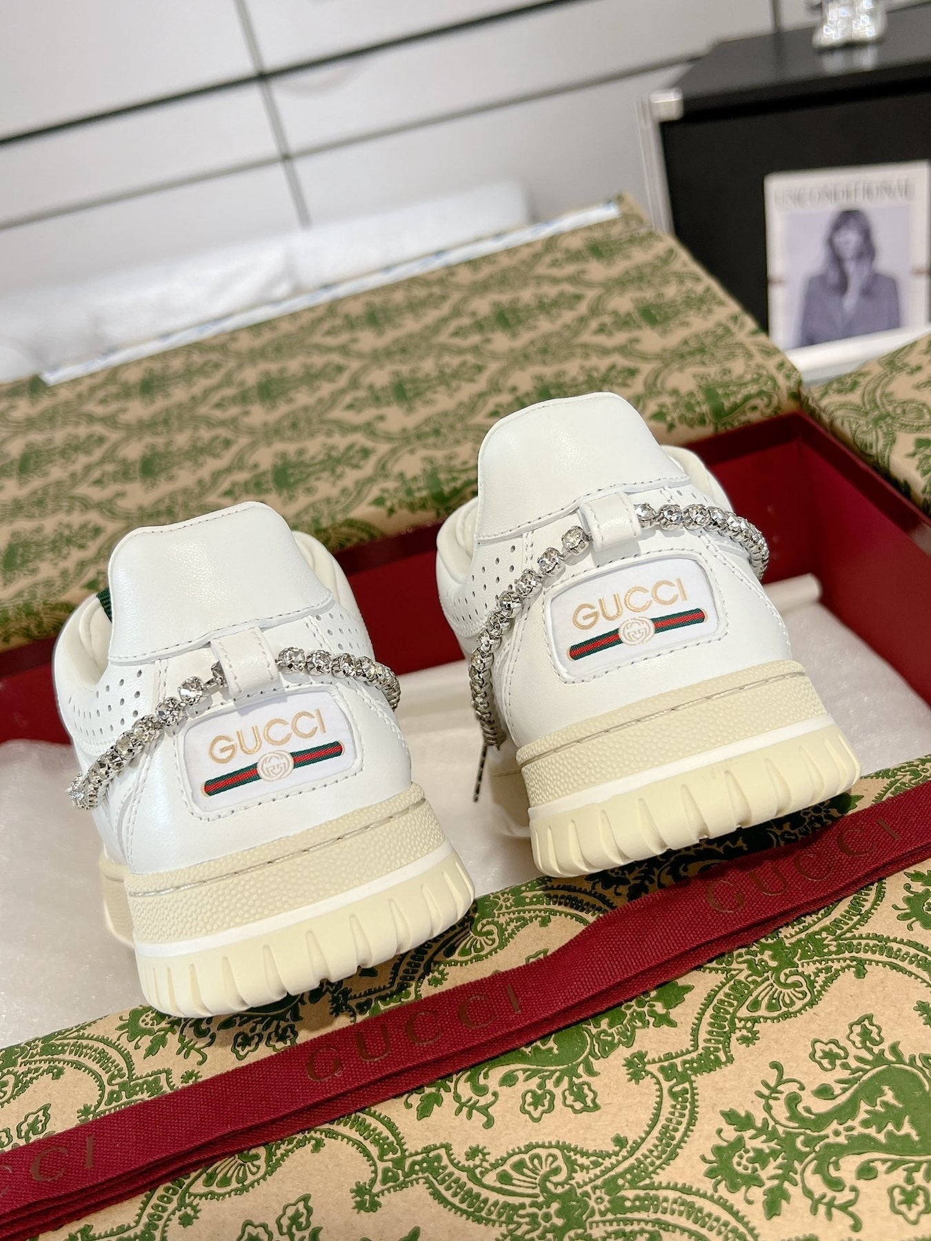 GG RE-WEB SNEAKER FOR COUPLE WHITE