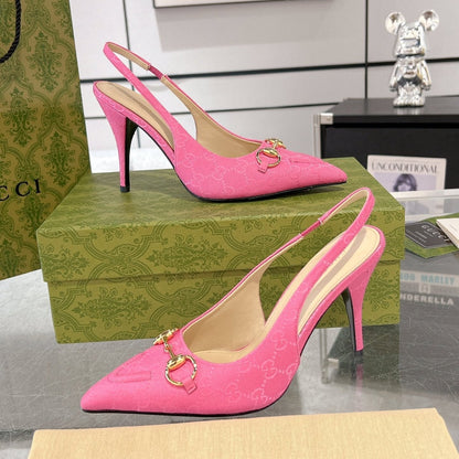 HORSEBIT SLINGBACK 105 IN PINK CANVAS