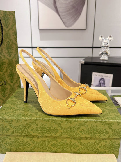 HORSEBIT SLINGBACK 105 IN YELLOW CANVAS