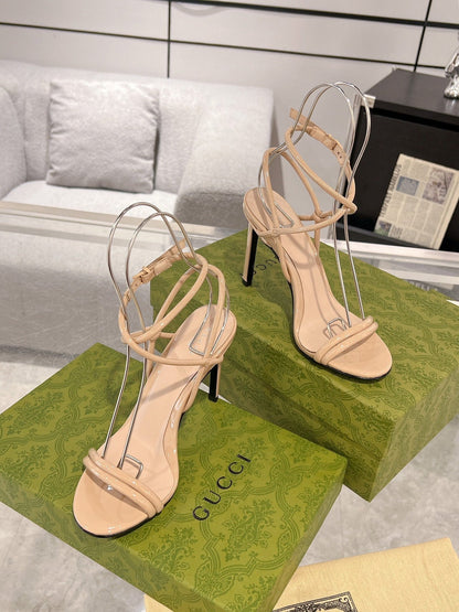 GG 105 STRAPPY SANDAL BEIGE CALFSKIN