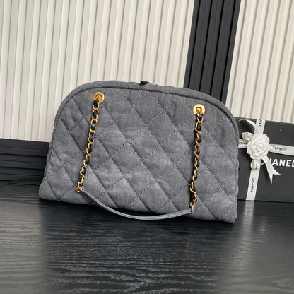 BOWLING BAG 44 IN SANTAS GRAY DENIM GOLD HARDWARE