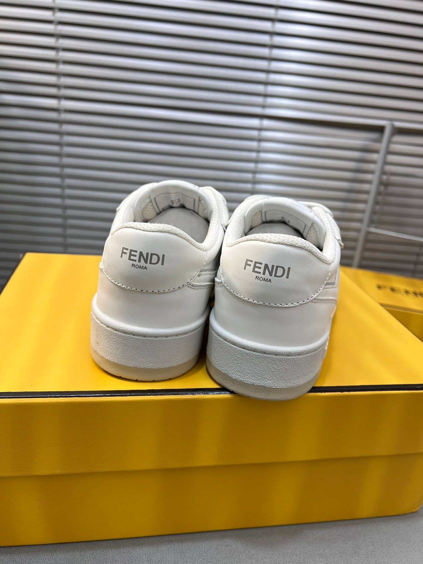 FENDI MATCH LOW TOPS IN WHITE CALFSKIN AND MESH