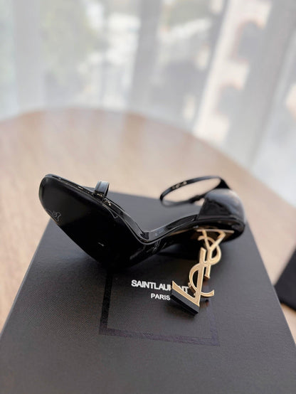 CLASSIC HIGH HEELS 10 CM IN BLACK PATENT CALFSKIN