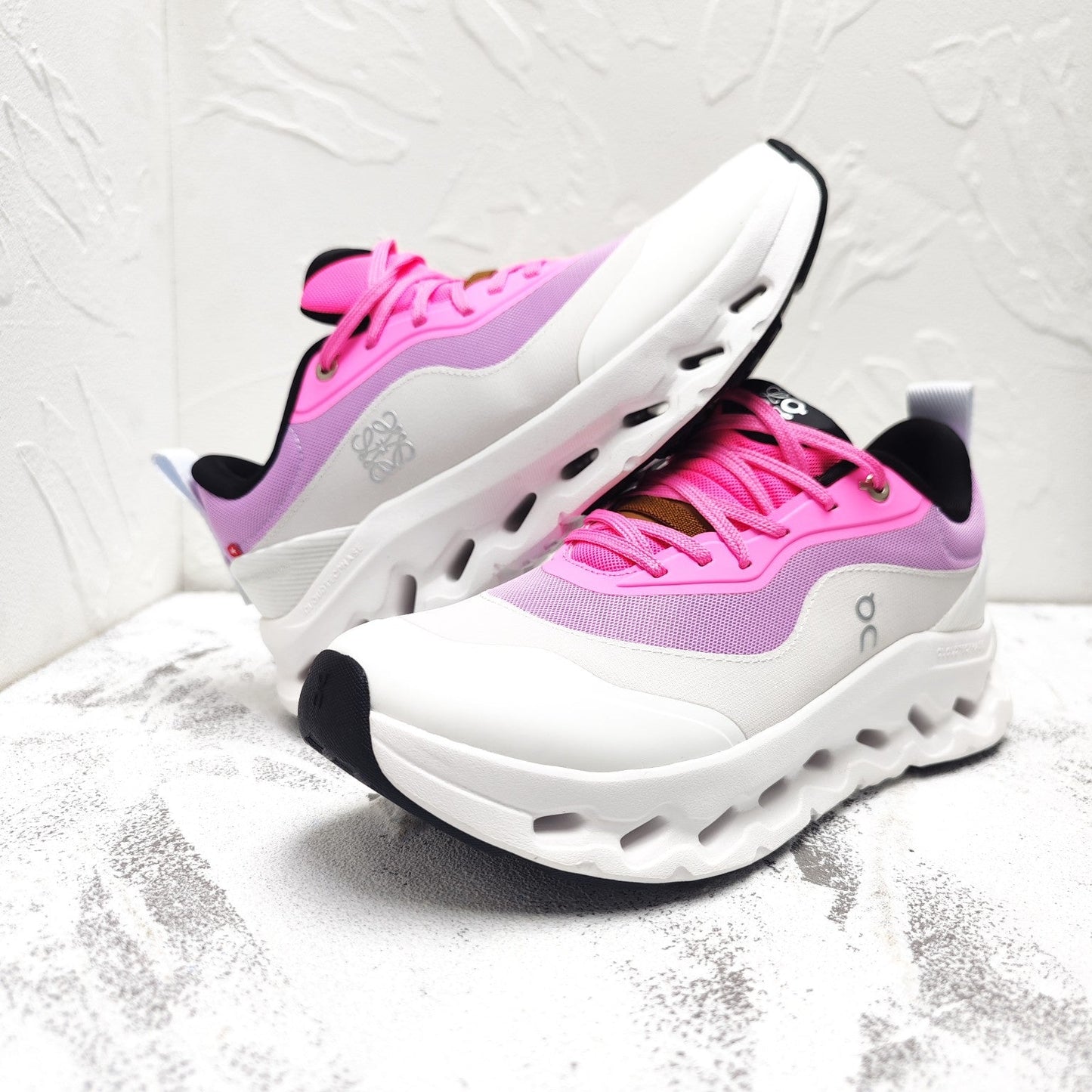 CLOUDTILT 2.0 SNEAKER BRIGHT PINK MIX PALE GRAY CALFSKIN AND BREATHABLE MESH
