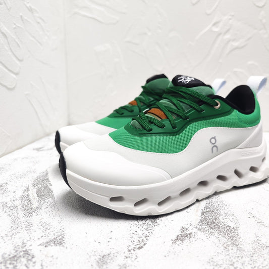 CLOUDTILT 2.0 SNEAKER EMERALD GREEN MIX PALE GRAY CALFSKIN AND BREATHABLE MESH