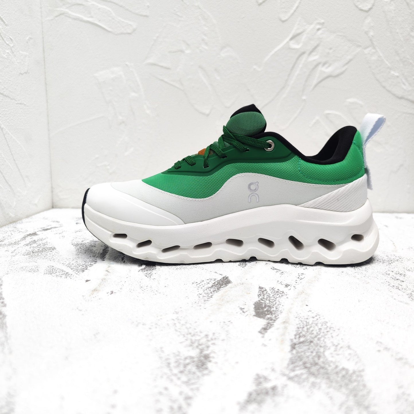 CLOUDTILT 2.0 SNEAKER EMERALD GREEN MIX PALE GRAY CALFSKIN AND BREATHABLE MESH